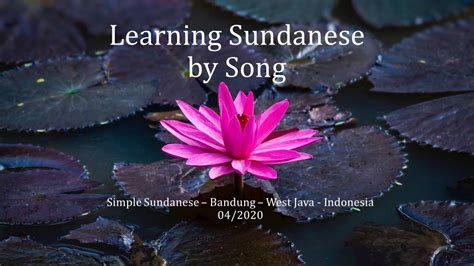 Learning Sundanese By Song Belajar Bahasa Sunda Youtube