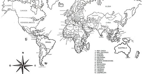 Mapa Planisferio Con Nombres Para Colorear Images And Photos Finder