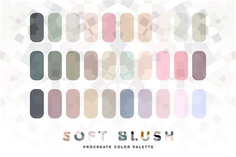 Soft Blush Procreate Color Palette Instant Download Etsy