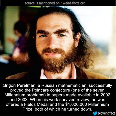 Weird Facts Grigori Perelman A Russian Mathematician