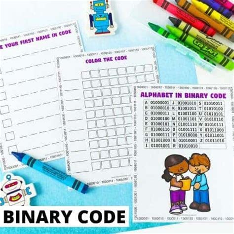 Binary Code For Kids Free Printable Activity Little Bins For Little