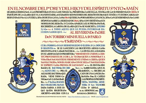 Certificado De Armas De Un Sacerdote Católico Escudo Diseño Grafico