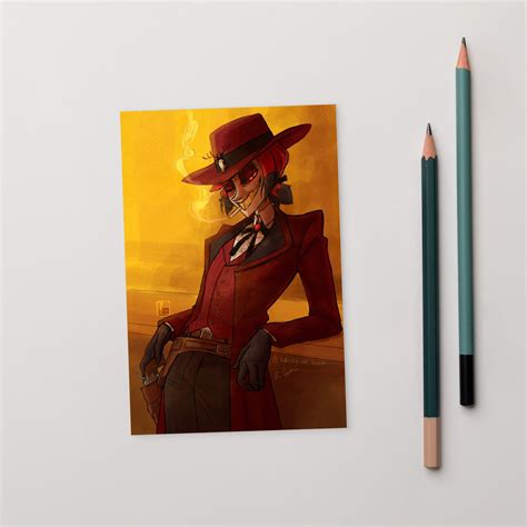 Cowboy Alastor X Mini Print Etsy
