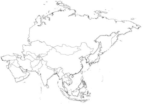 Asia Blank Map Asia Outline Map