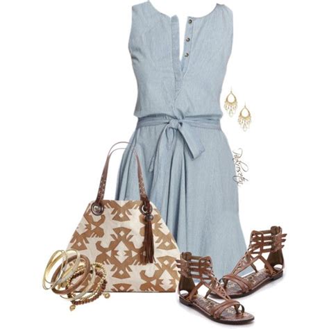 Sundress And Sandals Polyvore Casual Summer Fashion Dresses Fashion