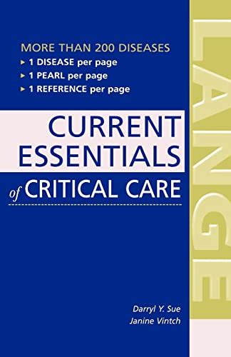 Current Essentials Of Critical Care Lange Current Essentials Sue