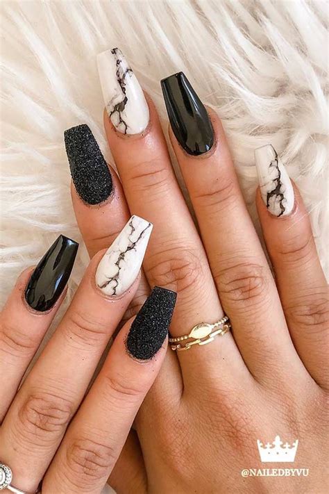 23 Black Acrylic Nails You Need To Try Immediately Page 2 Of 2 Stayglam