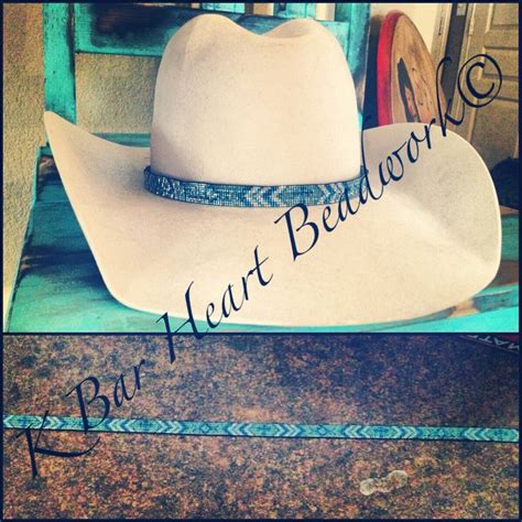 Beaded Hat Band K Bar Heart Beadwork Find Me On Facebook Felt Cowboy