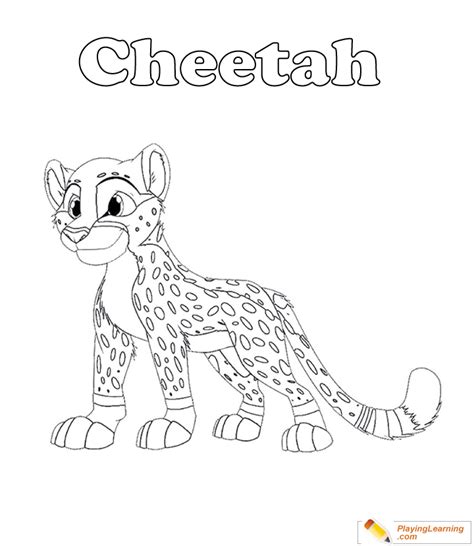 Cheetah Coloring Page 03 Free Cheetah Coloring Page