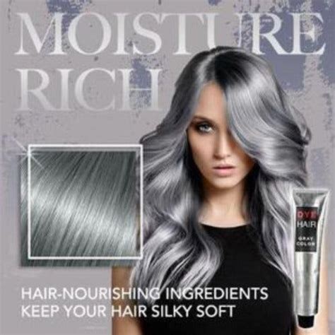 Silver Gray Hair Dye 2pcs Silver Grey Hair Dye Dyed Hair Grey Hair Dye