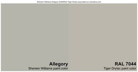 Sherwin Williams Allegory Tiger Drylac Equivalent RAL 7044