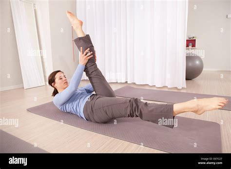 Mature Woman Pilates Hi Res Stock Photography And Images Alamy