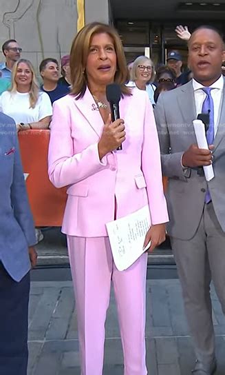 wornontv hoda s pink pant suit on today hoda kotb clothes and wardrobe from tv