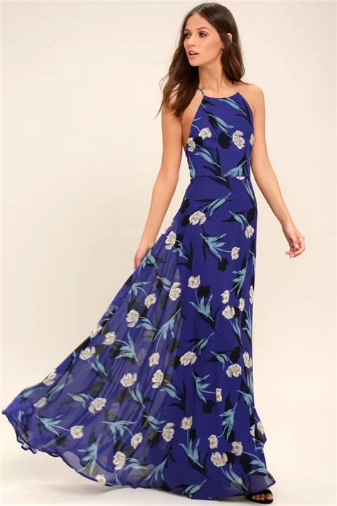all i need royal blue floral print lace up maxi dress maxi dress maxi dress blue print