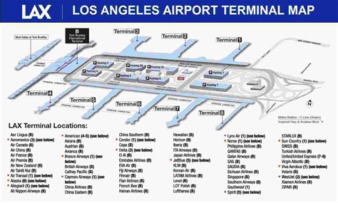 Los Angeles International Airport Terminal Map Parking Guide