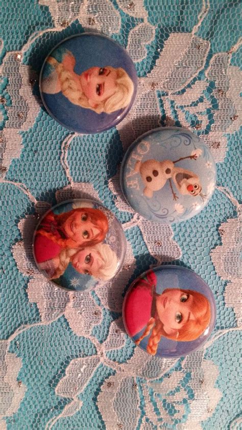 Frozen Elsa Anna And Olaf 1 Buttons For By Mycraftingobsession 240