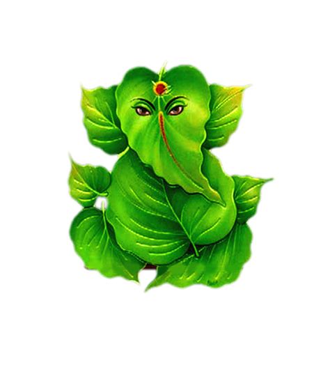 Lord Ganesh Png Images For Design Free Download Leaf Ganesh Png Images
