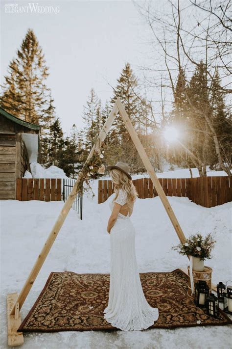 Natural Bohemian Winter Wedding In Quebec Elegantweddingca Boho