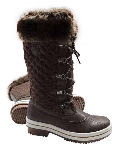 arcticshield women s melissa warm waterproof insulated faux fur collar durable winter snow boots