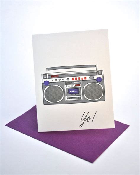 Boombox Letterpress Greeting Card Etsy Letterpress Greeting Cards