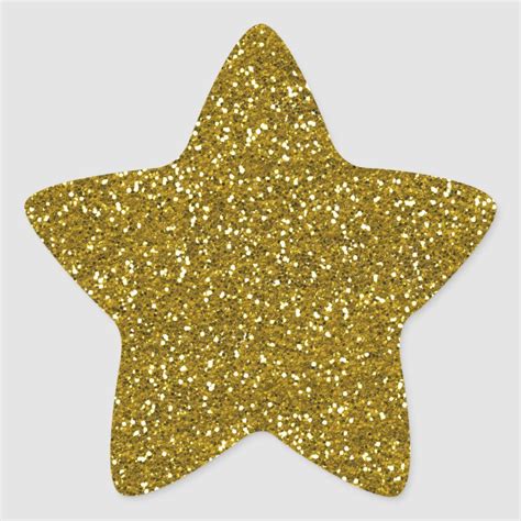 Stylish Glitter Gold Star Sticker In 2022 Gold Star