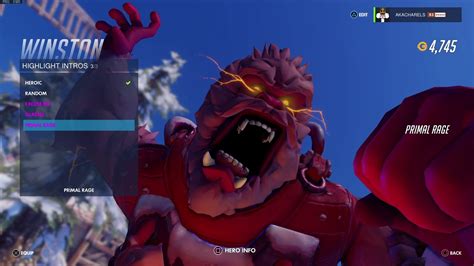 Overwatch Winston Yeti Skin All Emotes Poses Intros And Weapons