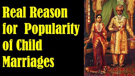 The Real Reason For Popularity Of Child Marriage In India