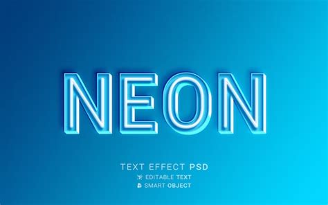 Premium Psd Glow Text Effect Neon