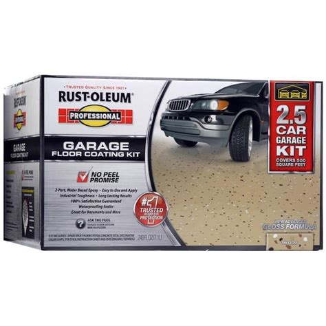 Rust Oleum High Performance 2 Part Tan Gloss Garage Floor Epoxy Kit In