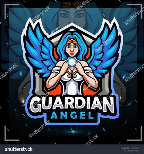 Guardian Angel Mascot Esport Logo Design Stock Vector Royalty Free