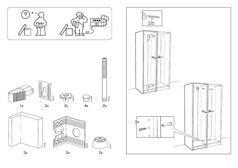 First i explain what to do. IKEA PAX WARDROBE FRAME 39X23X93" Assembly Instruction ...