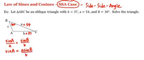 Math 1a1b Pre Calculus Law Of Sines And Cosines Ssa Case Uc Irvine Uci Open