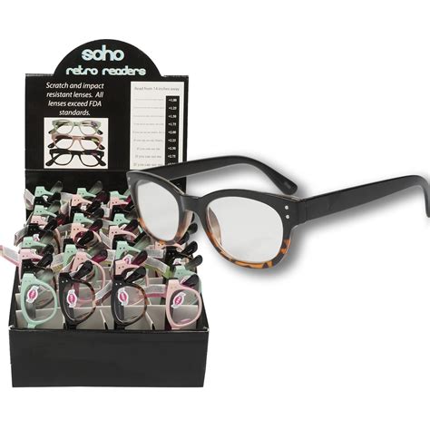 wholesale retro reading glasses assortment 3 colors dollardays