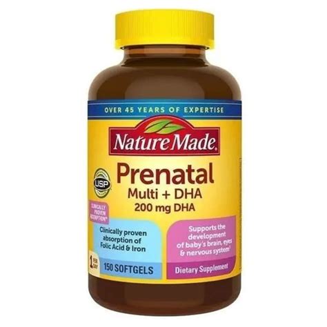 Prenatal Multi Dha 150 Softgels Nature Made Mis Vitaminas