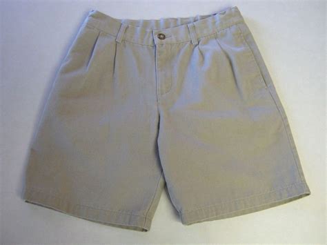 Izod Shorts 10 Husky Khaki Pleated Front Adjustable Waist Boy Clearance