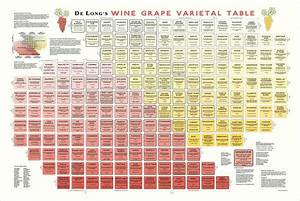 Wine Grape Varietal Table Poster Napa General Store