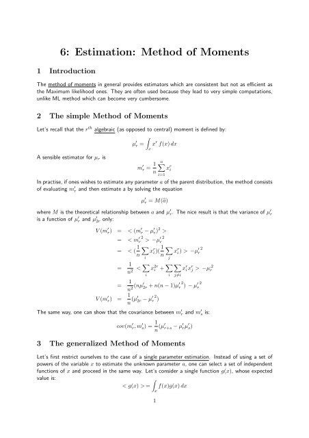 6 Estimation Method Of Moments