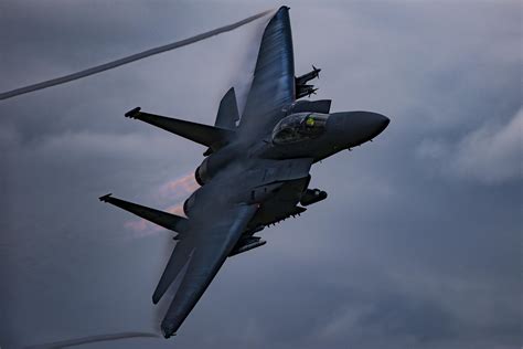An F 15e Strike Eagle Soars Above Grand Bay Bombing And Gunnery Range