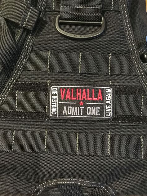 Ticket To Valhalla Morale Military Tactical Vikings Mad Max Velcro