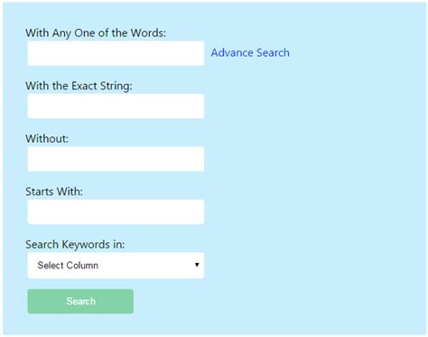 Advanced Search Using Php Phppot
