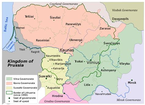 Governorates of Lithuania in 1867-1914 | Lithuania, Poland map, Lithuanian