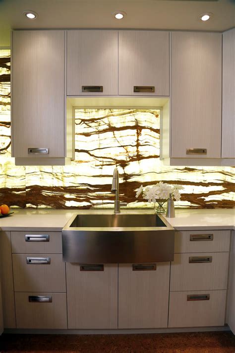 Their drawers are super fine, offering. Onyx Backsplash Kitchen - Contemporary - Kitchen - Toronto ...