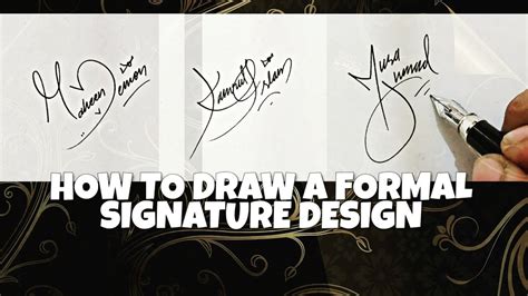 How To Draw A Formal Signature Design Signatures Mash Youtube
