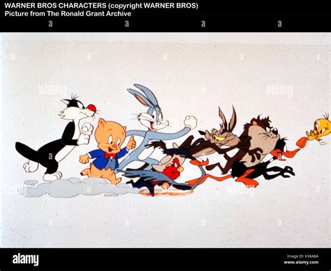 Warner Brothers Personnages Animés L R Sylvester Porky Pig Bugs