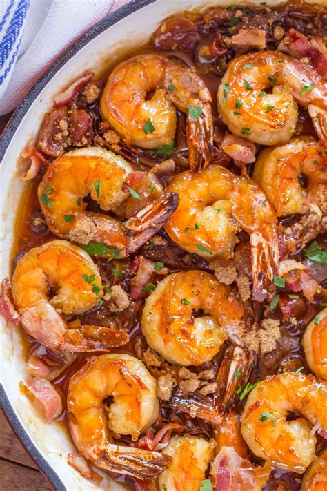 My recipes are so easy and you too can be a dinner rock star!! Bacon Brown Sugar Garlic Shrimp - Dinner, then Dessert
