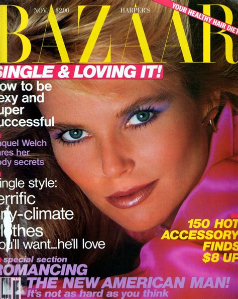 Christie Brinkley Bazaar Nov 1984 Fashion Magazine Cover Fashion