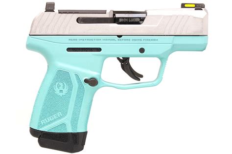 Ruger Max 9 9mm Optic Ready Pistol With Silver Slide And Turquoise