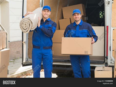 Happy Delivery Men Image And Photo Free Trial Bigstock