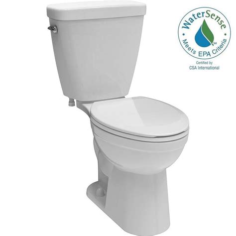 Delta Prelude 2 Piece 128 Gpf Elongated Front Toilet In White C43901