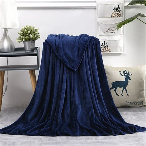 Lulshou Super Soft Warm Solid Warm Micro Plush Fleece Blanket Throw Rug
